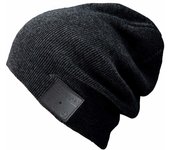 Gorro con auriculares bluetooth y micrófono negro
