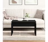 Mesa de café vidaxl negra de roble 68x38x50 cm de madera compuesta