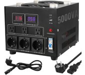 Succebuy transformador convertidor de voltaje 5000 w, elevador/atenuador de alta resistencia, 110 v a 220 v y 220 v a 110 v, enchufe estadounidense