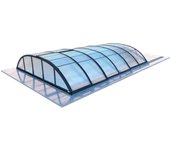 Cobertor horizon para piscinas 7,20x4,20 m - bas58, bas758 - policarbonato celular de 8 mm - color antracita ral7016 - eco221 - altanka