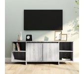 Mueble tv | mueble de salón | mesa de tv madera de ingeniería gris sonoma 130x35x50 cm cfw74024