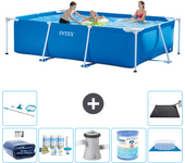 Paquete de piscina - intex - rectángulo - 300x200x75 cm + accesorios a197