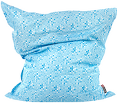 Beliani funda para puf fuzzy 180 cm 140 cm azul claro