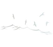 Vinilo adhesivo decorativo esmerilado - mar aves