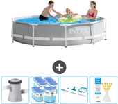 Paquete de piscina - intex - alrededor - 305x305x76 cm + accesorios cb94