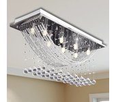 Vidaxl lámpara de techo con lágrimas de cristal 8 x g9 29 cm