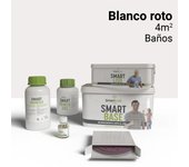 Mini kit microcemento para superficies no absorbentes 4m2. color blanco roto satinado