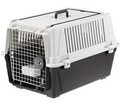 Ferplast transportín para perros de talla media atlas 40, caja para transportar animales con comedero incluido, puerta de acero plastificado, sistema