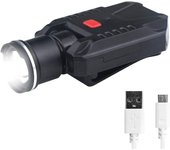 Lámpara led para gorra con clip de 500 lúmenes, recargable por usb, sin anillo rojo y de aleación de aluminio.