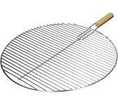 Ecd germany parrilla barbacoa bbq con asa extraíble - rejilla de acero inoxidable - ø 54,5 cm - resistente a la corrosión - incluye mango de madera 14
