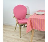 Cojín para silla de exterior modelo maglia liso fucsia 90x48x5 cm