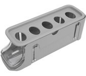 Dispensador de huevos rodante para refrigerador, organizador automático de 2 niveles para guardar huevos, para refrigerador, gabinete de cocina (gris