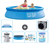 Paquete de piscina - intex - alrededor - 244x244x61 cm + accesorios a772