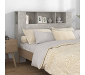 Vidaxl mueble cabecero gris hormigón 140x18,5x104,5 cm