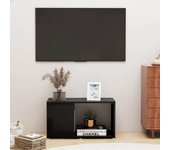 Maison exclusive - mueble de tv madera contrachapada negro 60x24x32 cm