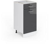 Vicco mueble bajo de cocina r-line, antracita alto brillo, 40 cm sin encimera