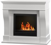Chimenea de bioetanol de suelo washington blanco l111 x p43 x h99