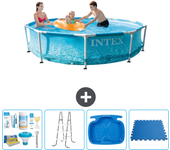 Paquete de piscina - intex - alrededor - 305x305x76 cm + accesorios a1324