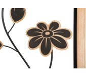 Panel decorativo 3d de metal negro con marco 30x2,5x60 cm
