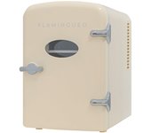 Flamingueo mini nevera 4l 12v/220v enfriar y calentar mini neveras habitacion nevera cosmeticos beige