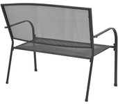 Banco de jardín | banco de exterior | silla de jardín de acero y malla gris antracita 108 cm cfw351083