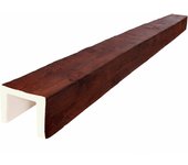 Viga imitación madera 22.5cm de ancho x 17.5cm de alto x 3m de largo color nogal decorativa de poliuretano vu0001-n