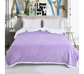 Haradeco manta borreguito jacquard 3d mariposa, manta sherpa franela 100% poliester para sofá cama(lavanda, 220x240cm)