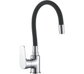 Grifo monomando java fregadero goma flexible negro