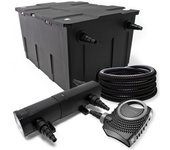 Sunsun filtros para estanque bio 60.000l 18w uvc clarificador 80w bomba manguera fuente bomba jardin