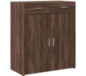 Aparador | aparador de comedor | armario de cocina de madera de ingeniería marrón roble 80x42,5x93 cm cfw75812