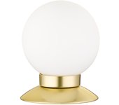 Reality leuchten, lampada da tavolo, vetro, integrato, 3 w, in ottone opaco, 10 x 10 x 13 cm