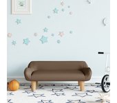 Sofá infantil marrón tela 70x40x24 cm