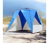 Tienda de playa 4 personas impermeable apertura rápida azul v8132 unico / azul