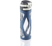 Leifheit botella de cristal on-the-go de 600 ml azul oscuro