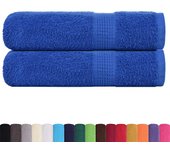 Toallas de baño 2 uds azul 100x150 cm 360 g/m² 100% algodón cfw296560