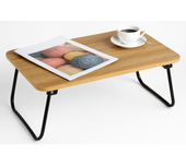 Dupi mesa plegable portátil easy | diseño compacto y multifuncional | uso en cama o sofá | 52.5 x 30 x 21.5 cm | taupe-negro