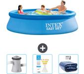 Paquete de piscina - intex - alrededor - 305x305x76 cm + accesorios cb74