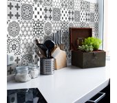 9 vinilos baldosas de cemento azulejos loreana - adhesivo de pared - revestimiento sticker mural decorativo - 9stickers15x15cm