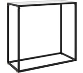 Maison exclusive - mesa consola vidrio templado blanco 80x35x75 cm