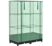 Jardinera，arriate ，macetacon cubierta invernadero aspecto ratán 80x40x123 cm cfw91320