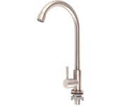 Grifo monomando para fregadero en acero inoxidable con rosca g1/2