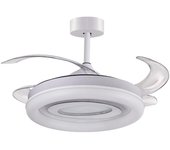 Ventilador de techo tebe bel air 130w 4 aspas retráctiles mando a distancia blanco ø130 cm