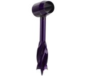 Broca helicoidal multifuncional de acero al carbono de alta dureza, broca manual incisiva para carpintería para madera (morado)