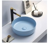 Swiss aqua technologies conjunto 39x39x12cm lavabo independiente sin rebosadero + tapón de desagüe infinitio azul mate setsatinf-azul