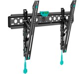 Onkron soporte tv pared inclinable 43-85, hasta 68 kg, vesa 75x75 - 600x400, inclinable 12°, sujeción pared negro tm6-b