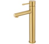 Valaz grifo de lavabo alto monomando acabado maneta luxury dorado cepillado para pica - serie birim