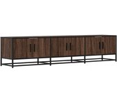 Mueble tv laminado roble marrón 180x35x41 cm
