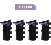 Rebecca mobili set 4 pesas para cenador para rellenar negro poliéster 48x22,5