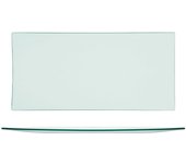 6x platos de cristal, 33x16 cm, satinado, marca h&h, transparente
