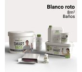 Smart kit microcemento para superficies no absorbentes 8m2. color blanco roto satinado
